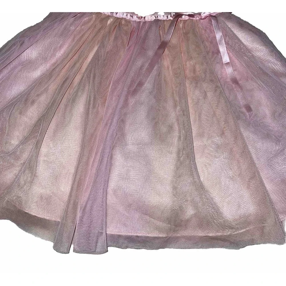 Jona Michelle Toddler girl Bow Lined Tulle Skirt‎ Flower Dress Sz 2 Spring Pink